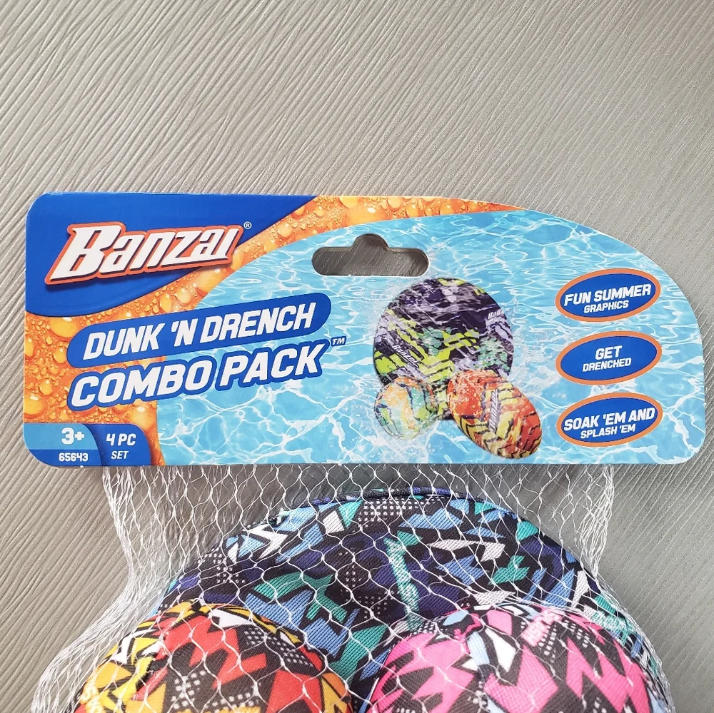 BANZAI Dunk 'n Drench Combo Pack 4 pcs